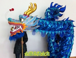 蓝色烫金龙